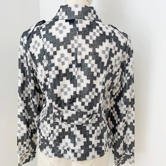 Neiman Marcus M Summer Jacket Boho Print Blazer - Picture 3 of 8